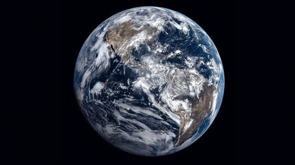 Naklejka premium Earth isolated on black background