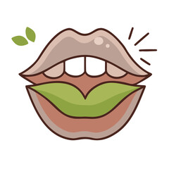vector illustration of lips