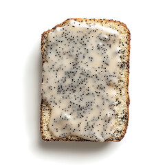 Slice of Bread Topped with Creamy Spread and Poppy Seeds
