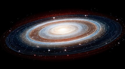 Obraz premium Witness the awesome power of a black hole bending spacetime. Ideal for scientific visualizations, futuristic designs, and conveying the mysteries of the universe.