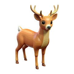 WebA cute 3D deer vector art.