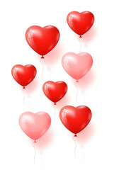 The Romance of Pink Heart Balloons