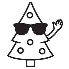 christmas tree with santa