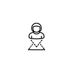 Hologram Person Projection Icon
