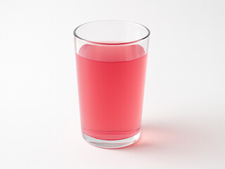 Pink drink compote in a glass with light background
