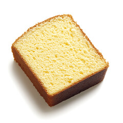 Fototapeta premium Slice of Sponge Cake with Golden Crust