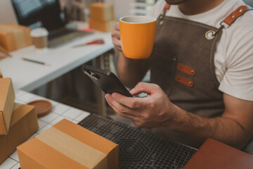 a packer is working in a room at a shipping company, an entrepreneur is a small business owner...