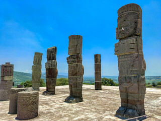 Tula archaeological site in Hidalgo, Mexico
