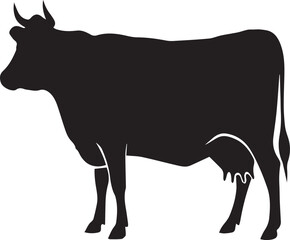 The print cow vector image