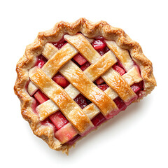Homemade Lattice-Top Fruit Pie with Golden Crust