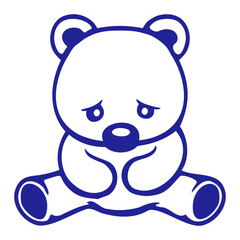  Sad Teddy Bear Crying Unhappy Look Downcast Head