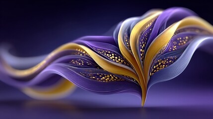 A rich royal blue abstract backdrop with layered golden swirls, subtle crown silhouettes embedded within ornate patterns, glowing softly from within