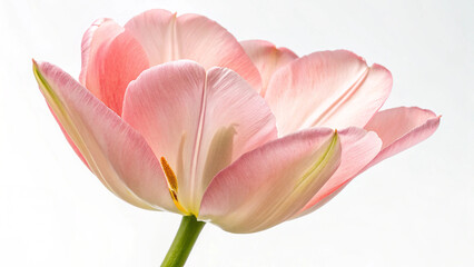 Fototapeta premium pink tulips on white background