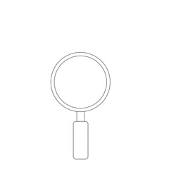 シンプルな虫眼鏡・ルーペの線画