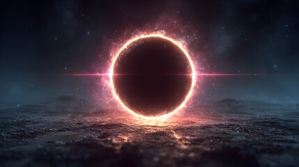 Witness the awesome power of a black hole bending spacetime. Ideal for scientific visualizations, futuristic designs, and conveying the mysteries of the universe.