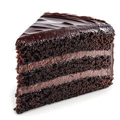 Decadent Slice of Layered Chocolate Cake with Rich Frosting