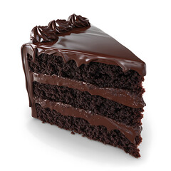 Decadent Slice of Chocolate Cake with Rich Frosting