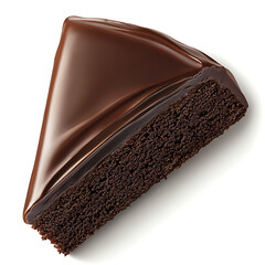 Decadent Slice of Chocolate Cake with Smooth Ganache Glaze