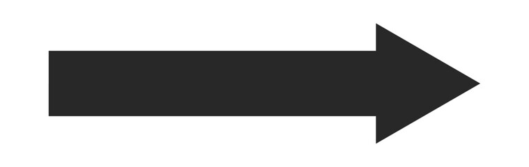 Solid black right-pointing arrow representing forward direction, navigation, progress, next step, interface control, movement, transition, and user interaction in digital design