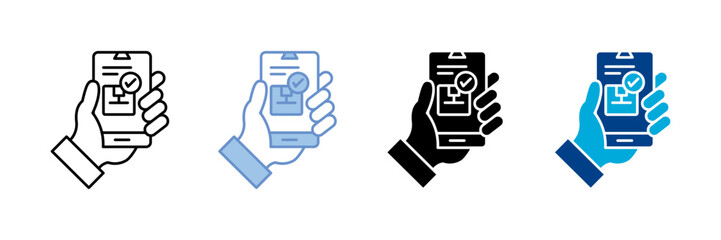 Delivery Confirmation Icon Set Multiple Style Collection