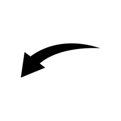 black arrow isolated 