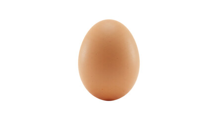A single brown egg isolated on transparent background