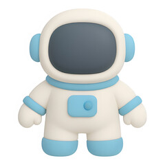 3d astronaut icon isolated on transparent background. Space exploration or adventure concept