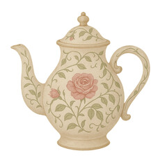 Vintage Rosevine Teapot – Châteaucore Style