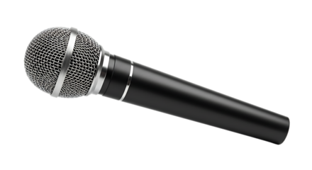 Professional microphone isolated on transparent background