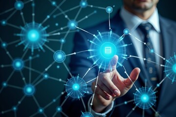 Business Analyst Immersed in Virtual Data Web, Manipulating Information Flow