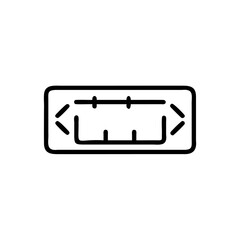 Outline icon a dashboard widget with sliders indicators control