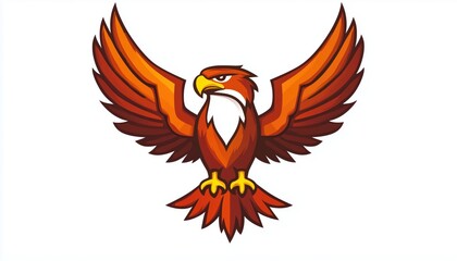 Obraz premium Simple And Modern Eagle Hawk Mascot Logo Template For Ist Soccer Football Club Emblem Badge Art Design. Ideal For Football Team Logo.