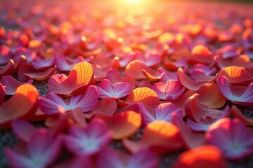 Covered in vibrant flower petals: A Symbol of Rebirth and Transformation