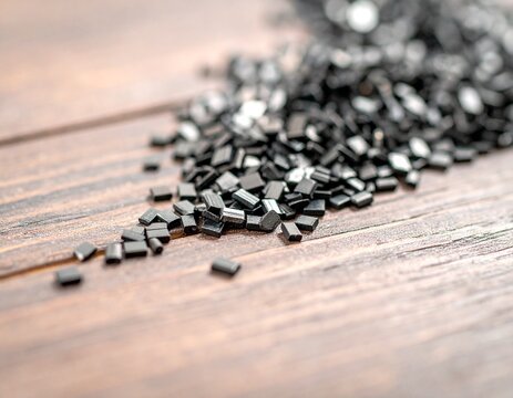 Claytronic nanoparticles morph from wood to metal to circuit forms, captured mid-transition as utility fog shifts in a material science abstract scene.