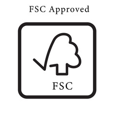 Forest Stewardship Council (FSC) logo certification mark, promoting environmentally responsible, socially beneficial and economically viable forest management in the world