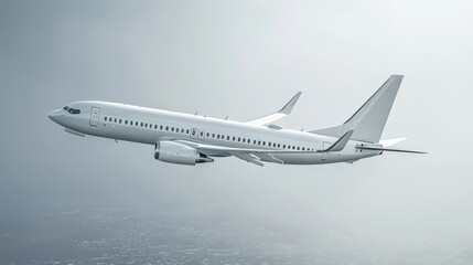 Obraz premium Boeing 737 MAX Airplane in Flight