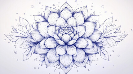 Intricate black and white mandala with detailed floral patterns and symmetrical petals, ideal for artistic and spiritual designs