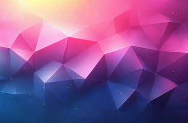 Abstract triangular gradient art with vibrant pink white black blue creating modern dynamic and artistic digital look
