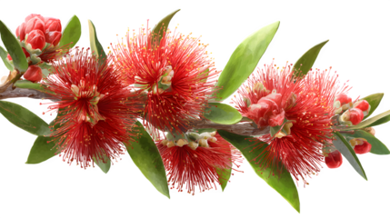 Red bottle brush flower
