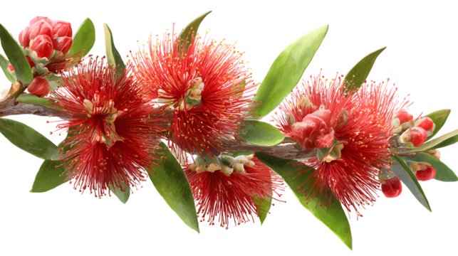 Red bottle brush flower