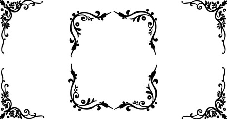 Obraz premium This elegant Border Frames Template collection features a range of clean, classic, and ornate frame styles