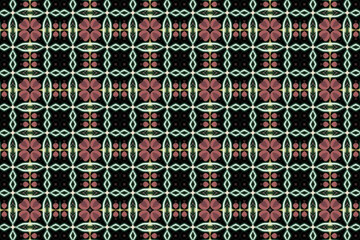 Seamless Tile Endless Background Symmetric Geometric Textile Visual Texture Cloth Design Luxury Interior Template Graphic Digital Art Fashion Fabric Decoration Shape Perspective Wallpaper Pattern.