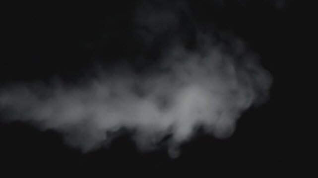 Smoke isolated on black background 