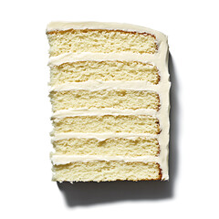 Fototapeta premium Four-Layer Vanilla Cake with Cream Cheese Frosting