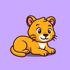 cute cartoon lion kid