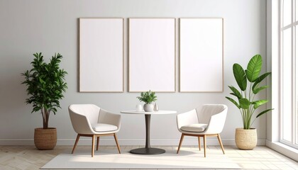 Modern mock poster design template, a creative layout for visual communication.