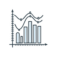 Hand drawn graphs and charts analyzing trends growth rate business diagrams