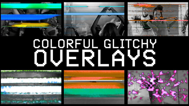 Colorful Glitch Overlays