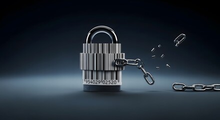 Breaking Free from Barcode Chains: A Visual Metaphor for Liberation