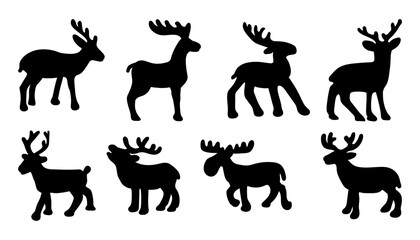 funny reindeer silhouettes
